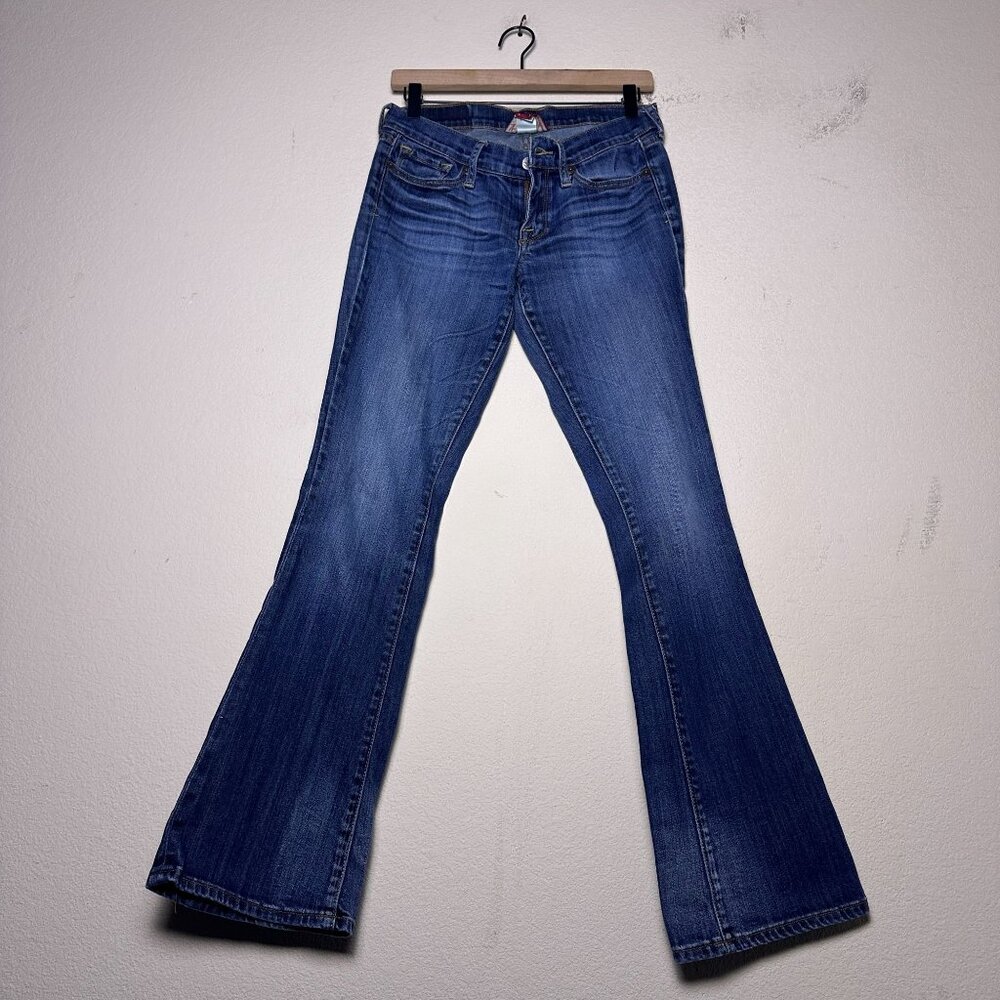 VTG Lucky Brand Denim Jean Pant Women 2/26 Flared Lowrise Charlie Baby Bootcut